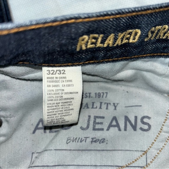 American Eagle Men’s Denim Relaxed Straight Jeans Size 32/32 - Picture 4 of 10